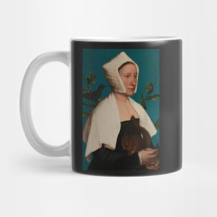 Portrait of a Lady with a Squirrel and a Starling - Hans Holbein the Younger Mug